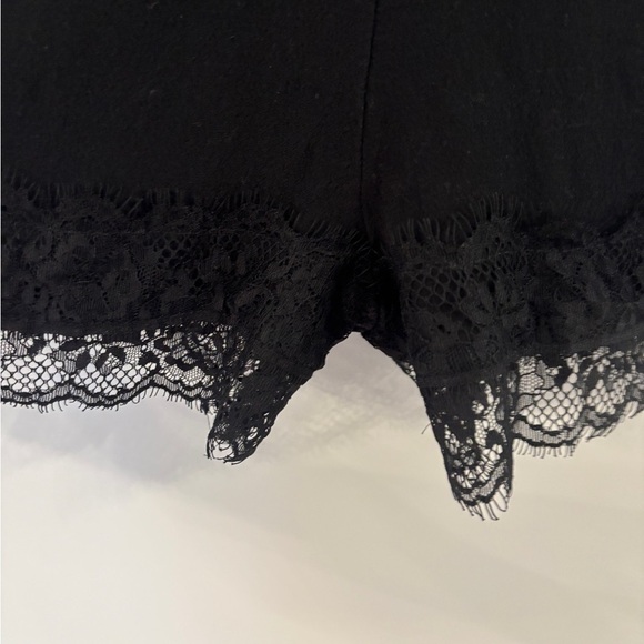 Express Lace Romper Adjustable Straps Black Feminine Pajama Lingerie Size Medium - Picture 8 of 11